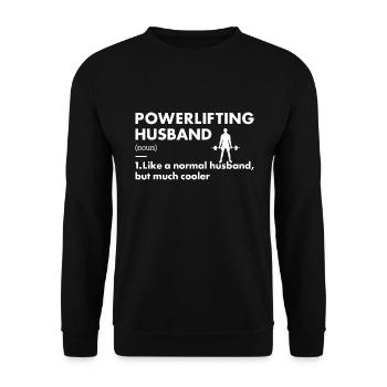 Sport Husband Powerlifting - Unisex Sweatshirt - black - Front - Alina (178cm) & Michal (187cm)