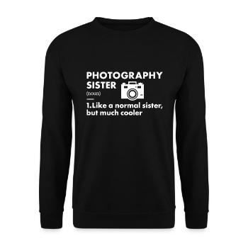 Photographer Sister Definition Photography - Unisex Sweatshirt - black - Front - Alina (178cm) & Michal (187cm)