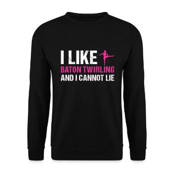 Baton Twirler J’aime Baton Twirling - Sweat-shirt Unisexe - noir - Devant - Alina (178cm) & Michal (187cm)