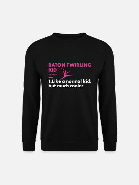 Bâton Twirler Enfant Définition Bâton Twirling - Sweat-shirt Unisexe - noir