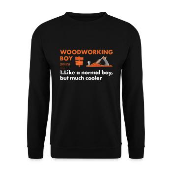 Menuisier Garçon Définition Travail du bois - Sweat-shirt Unisexe - noir - Devant - Alina (178cm) & Michal (187cm)
