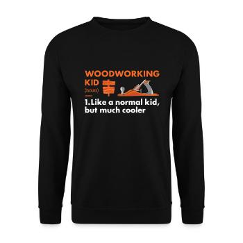 Menuisier Enfant Définition Travail du bois - Sweat-shirt Unisexe - noir - Devant - Alina (178cm) & Michal (187cm)