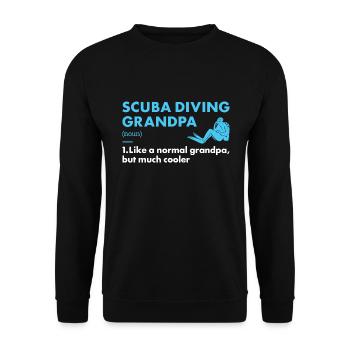 Plongeur Définition de grand-père Plongée sous-marine - Sweat-shirt Unisexe - noir - Devant - Alina (178cm) & Michal (187cm)