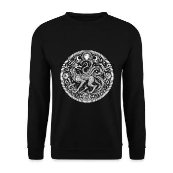 Chupacabra – Mythos, Schrecken, Kreatur der Nacht - Unisex Pullover - Schwarz - Vorne - Alina (178cm) & Michal (187cm)