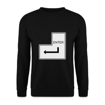 entrer - Sweat-shirt Unisexe - noir - Devant - Alina (178cm) & Michal (187cm)