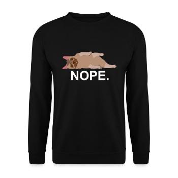 Nope Bulldog - Sweat-shirt Unisexe - noir - Devant - Alina (178cm) & Michal (187cm)