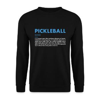 Définition du sport Pickleball - Sweat-shirt Unisexe - noir - Devant - Alina (178cm) & Michal (187cm)