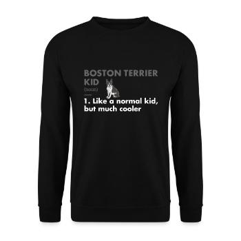 Boston Terrier Kid Definition - Unisex Sweatshirt - black - Front - Alina (178cm) & Michal (187cm)