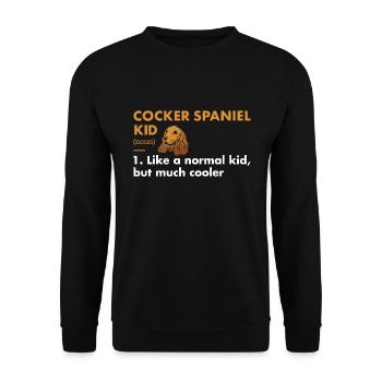Définition de Dog Corgi Kid - Sweat-shirt Unisexe - noir - Devant - Alina (178cm) & Michal (187cm)