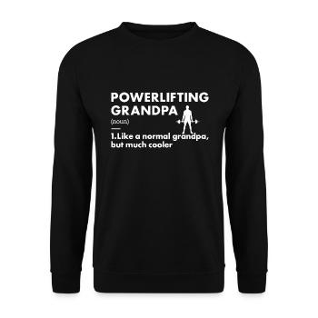 Sport Grandpa Powerlifting - Unisex Sweatshirt - black - Front - Alina (178cm) & Michal (187cm)