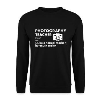 Photographer Teacher Definition Photography - Unisex Sweatshirt - black - Front - Alina (178cm) & Michal (187cm)