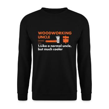 Oncle menuisier Définition Travail du bois - Sweat-shirt Unisexe - noir - Devant - Alina (178cm) & Michal (187cm)