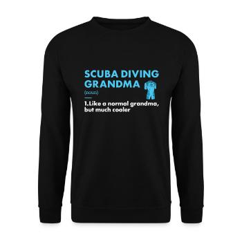 Plongeur Définition de grand-mère Plongée sous-marine - Sweat-shirt Unisexe - noir - Devant - Alina (178cm) & Michal (187cm)