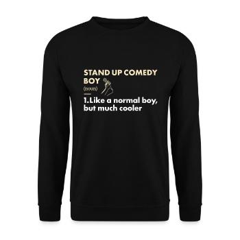 Comedian Boy Definition Stand Up Comedy - Unisex Pullover - Schwarz - Vorne - Alina (178cm) & Michal (187cm)