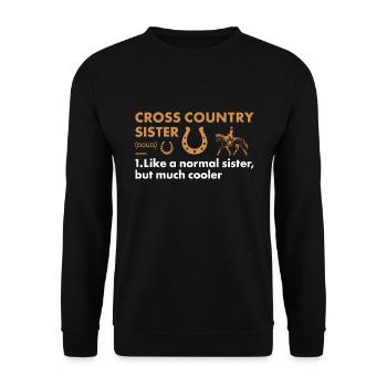 Rider Sister Definition Cross Country - Unisex Pullover - Schwarz - Vorne - Alina (178cm) & Michal (187cm)
