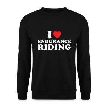 Rider I Love Endurance Riding - Unisex Sweatshirt - black - Front - Alina (178cm) & Michal (187cm)