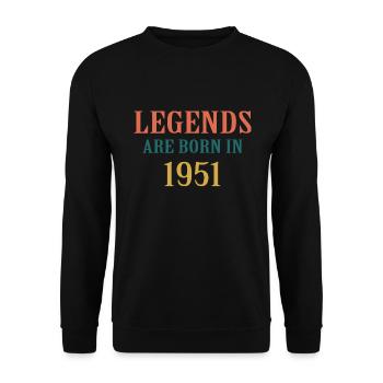 légendes 1951 - Sweat-shirt Unisexe - noir - Devant - Alina (178cm) & Michal (187cm)