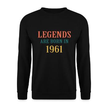 légendes 1961 - Sweat-shirt Unisexe - noir - Devant - Alina (178cm) & Michal (187cm)
