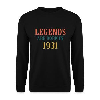 légendes 1931 - Sweat-shirt Unisexe - noir - Devant - Alina (178cm) & Michal (187cm)