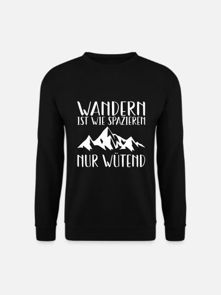 Wandern Bergsteigen Wanderer Natur Berge - Unisex Pullover - Schwarz