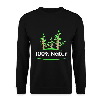 100% Natur - Unisex Pullover - Schwarz - Vorne - Alina (178cm) & Michal (187cm)