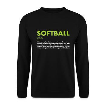 Sport Definition Softball - Unisex Pullover - Schwarz - Vorne - Alina (178cm) & Michal (187cm)