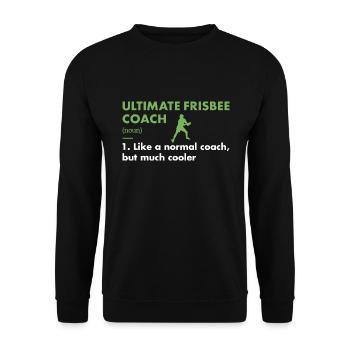 Sport Coach Definition Ultimate Frisbee - Unisex Pullover - Schwarz - Vorne - Alina (178cm) & Michal (187cm)