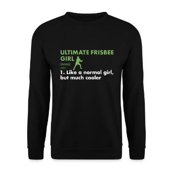 Sport Girl Définition Ultimate Frisbee - Sweat-shirt Unisexe - noir - Devant - Alina (178cm) & Michal (187cm)