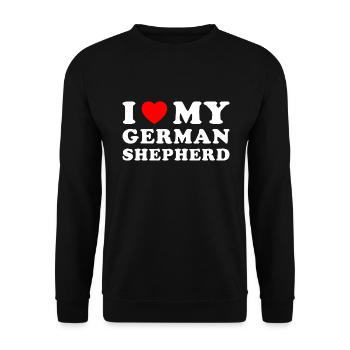 J’aime mon berger allemand - Sweat-shirt Unisexe - noir - Devant - Alina (178cm) & Michal (187cm)