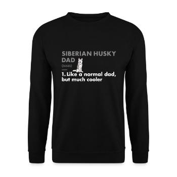 Siberian Husky Dad Definition - Unisex Sweatshirt - black - Front - Alina (178cm) & Michal (187cm)
