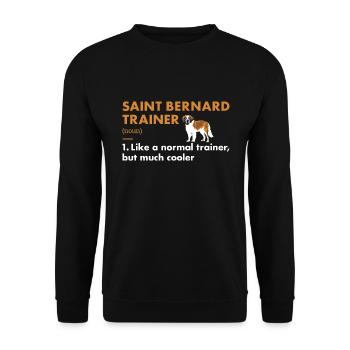Saint Bernard Entraîneur Definiton - Sweat-shirt Unisexe - noir - Devant - Alina (178cm) & Michal (187cm)
