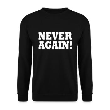 Never again - Sweat-shirt Unisexe - noir - Devant - Alina (178cm) & Michal (187cm)