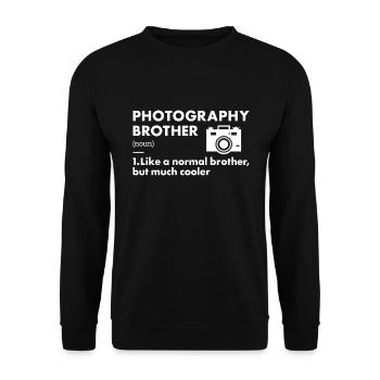 Photographer Brother Definition Photography - Unisex Sweatshirt - black - Front - Alina (178cm) & Michal (187cm)