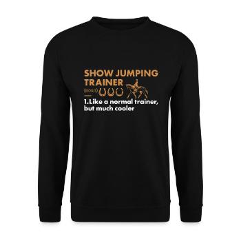 Jumper Trainer Définition Saut d’obstacles - Sweat-shirt Unisexe - noir - Devant - Alina (178cm) & Michal (187cm)