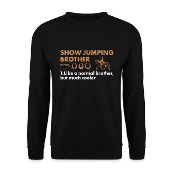 Jumper Brother Definition Show Jumping - Unisex Sweatshirt - black - Front - Alina (178cm) & Michal (187cm)