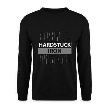 Hardstuck Iron - Unisex Sweatshirt - black - Front - Alina (178cm) & Michal (187cm)
