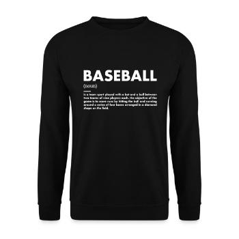 Sport Définition Baseball - Sweat-shirt Unisexe - noir - Devant - Alina (178cm) & Michal (187cm)