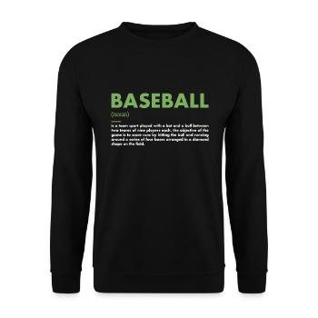 Sport Définition Baseball - Sweat-shirt Unisexe - noir - Devant - Alina (178cm) & Michal (187cm)