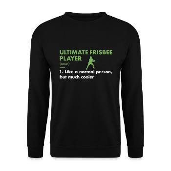 Sport Player Definition Ultimate Frisbee - Unisex Pullover - Schwarz - Vorne - Alina (178cm) & Michal (187cm)