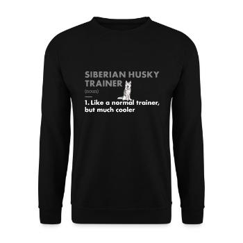 Siberian Husky Trainer Definiton - Unisex Sweatshirt - black - Front - Alina (178cm) & Michal (187cm)
