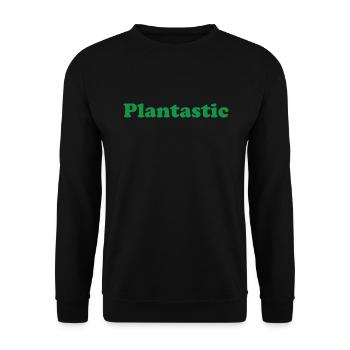 Plantastic - Plants are fantastic! - Unisex Sweatshirt - black - Front - Alina (178cm) & Michal (187cm)