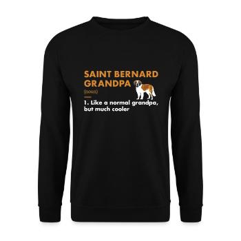 Définition de grand-père Saint-Bernard - Sweat-shirt Unisexe - noir - Devant - Alina (178cm) & Michal (187cm)