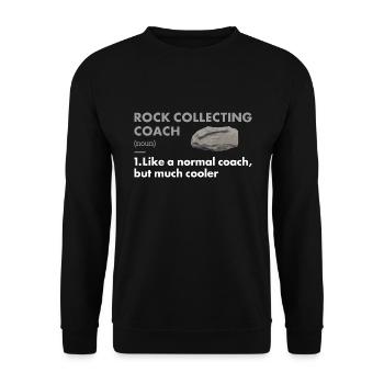Collectionneur de roches Définition Collecte de roches - Sweat-shirt Unisexe - noir - Devant - Alina (178cm) & Michal (187cm)