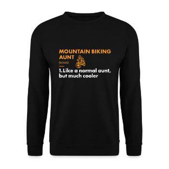 Biker Aunt Definition Mountain Biking - Unisex Sweatshirt - black - Front - Alina (178cm) & Michal (187cm)