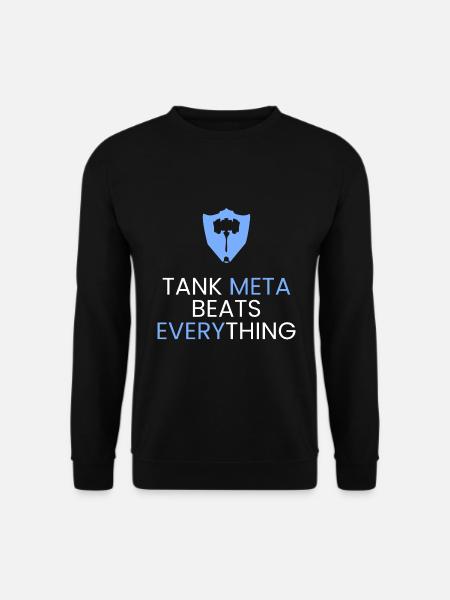 Tank Meta defeats everything - Unisex Sweatshirt - black