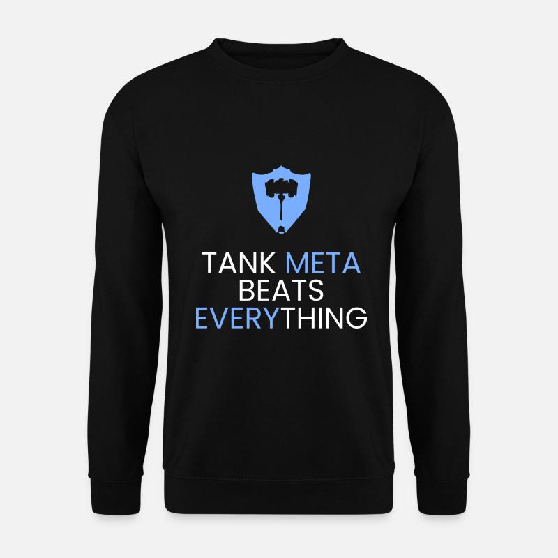 Tank Meta defeats everything - Unisex Sweatshirt - black
