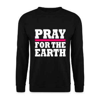 Pray for the earth - Sweat-shirt Unisexe - noir - Devant - Alina (178cm) & Michal (187cm)