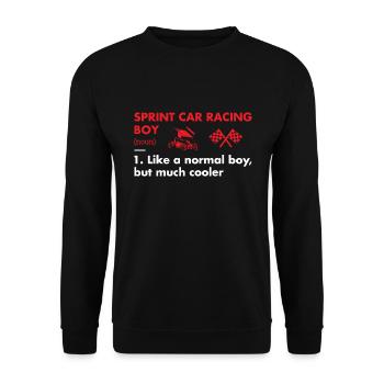 Sport Boy Definition Sprint Car Racing - Unisex Sweatshirt - black - Front - Alina (178cm) & Michal (187cm)
