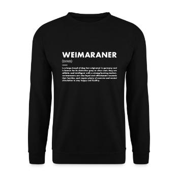 Définition du braque de Weimar - Sweat-shirt Unisexe - noir - Devant - Alina (178cm) & Michal (187cm)
