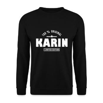Karin, karin - Unisex Sweatshirt - black - Front - Alina (178cm) & Michal (187cm)